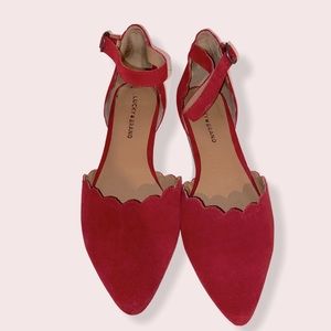Lucky Brand Scalloped pointed toe flats